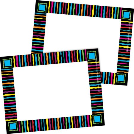BARKER CREEK Neon Stripes Name Tags/Self-Adhesive Labels, 90/Set 3748